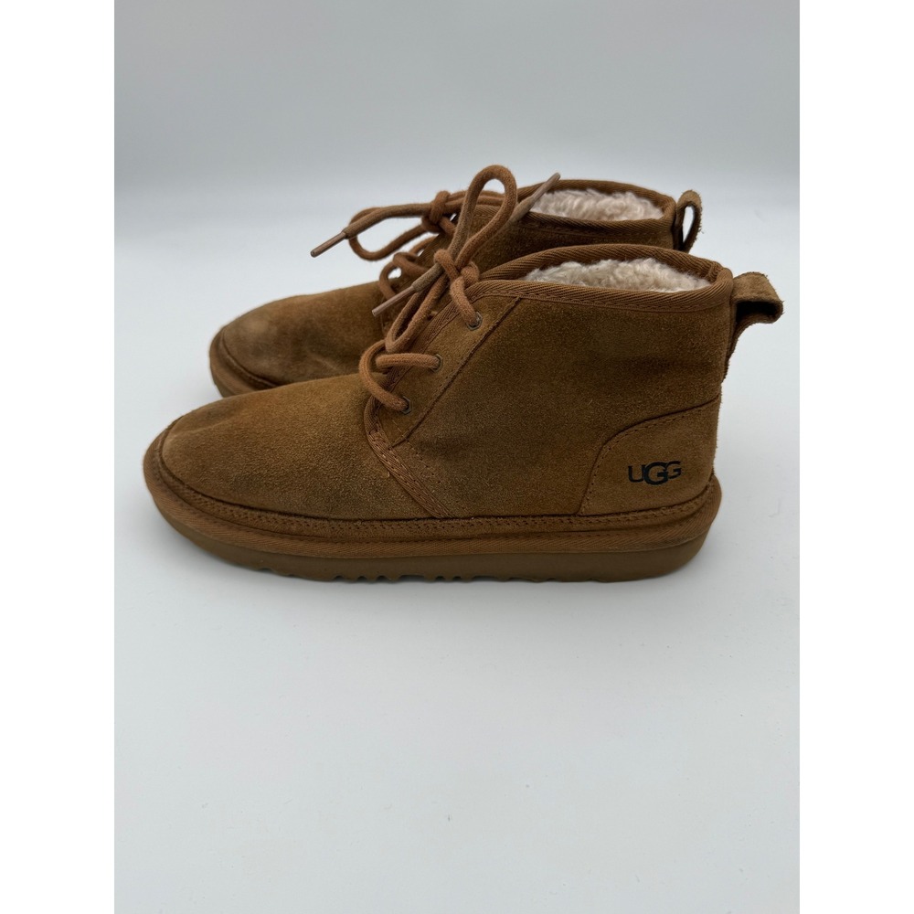 UGG Neumel Chestnut Suede Lace Up Ankle Boots 1017320K Kids Size 5 Women 7